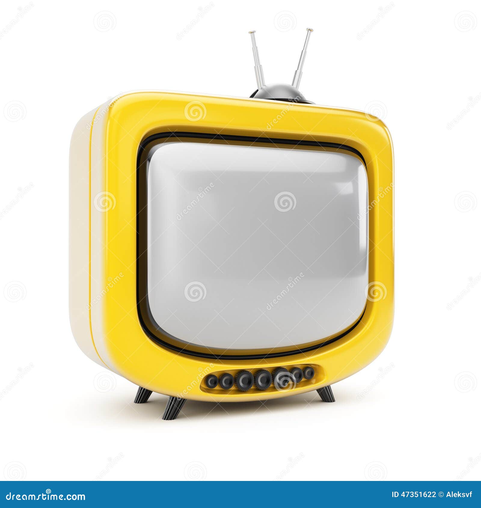Yellow TV stock illustration. Illustration of show, broadcasting 47351622