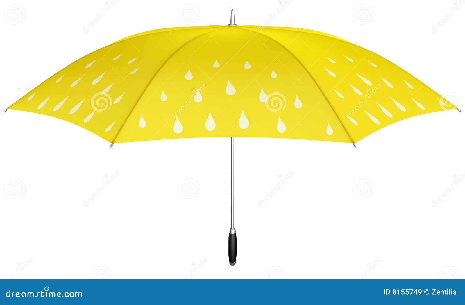 Yellow Umbrella With Rain Drops Royalty Free Stock Images Image 8155749