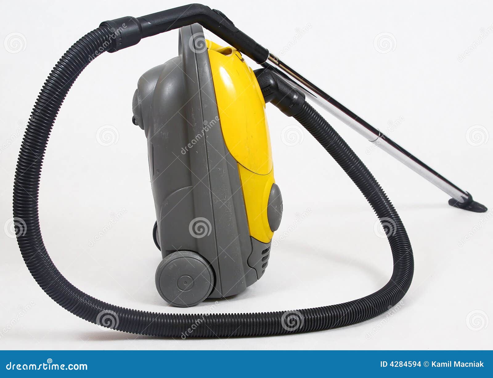 Yellow vacuum cleaner stock photo. Image of vacuum, work 4284594