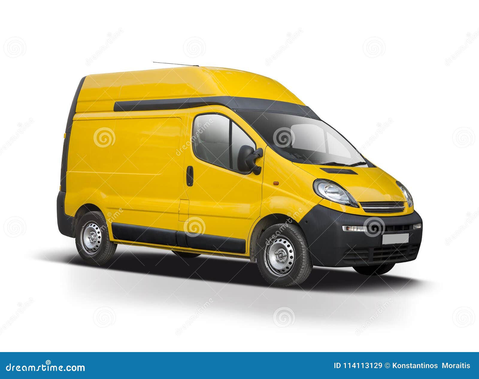 black and yellow van