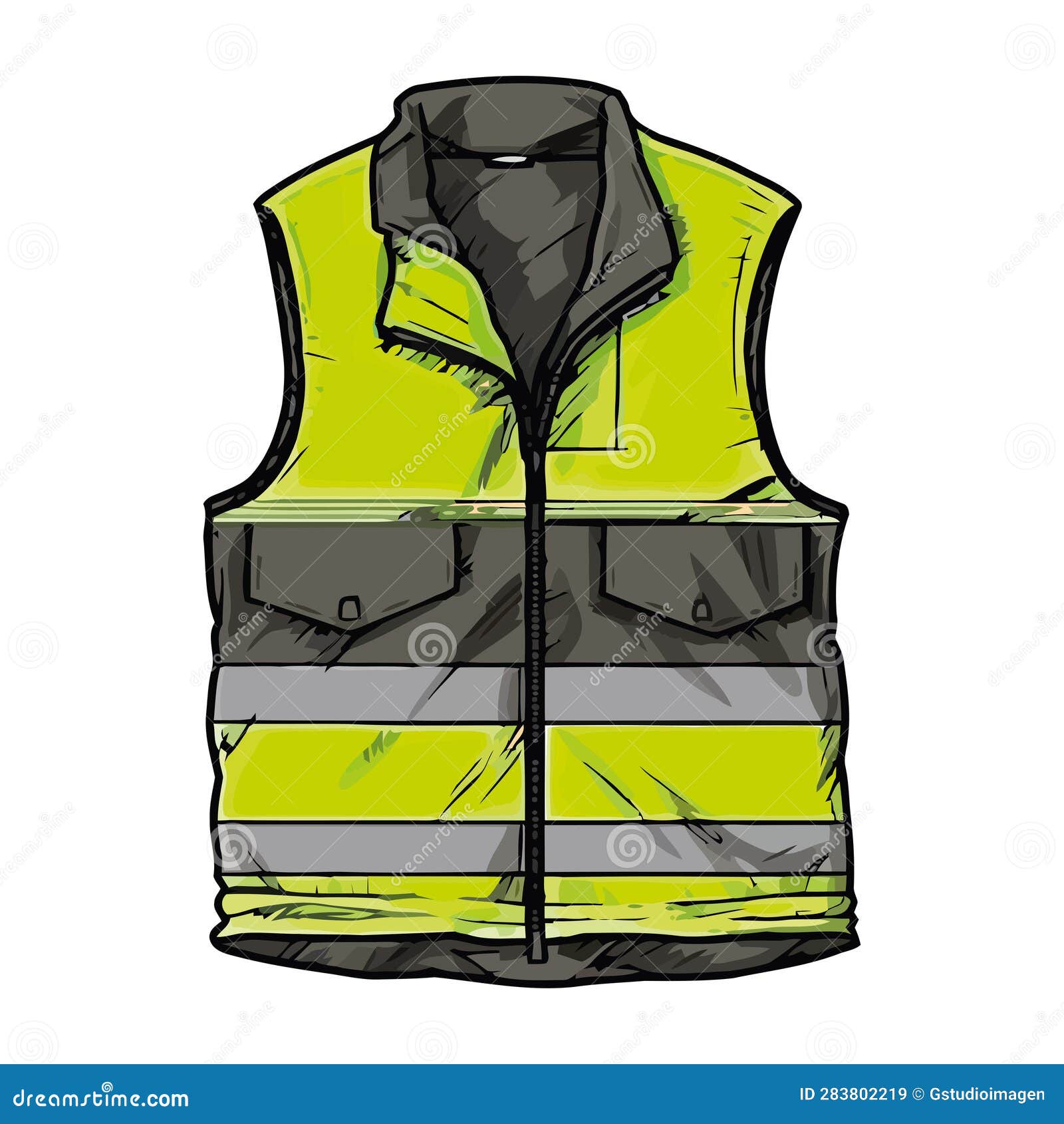 Yellow Vest, Isolated Vector Illustration Stock Vector Illustration