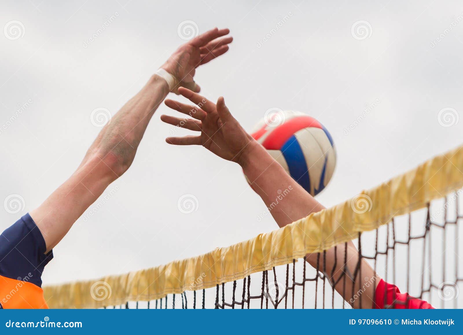 Yellow Volleyball Net, Selective Focus Stock Photo Image of sand, play 97096610