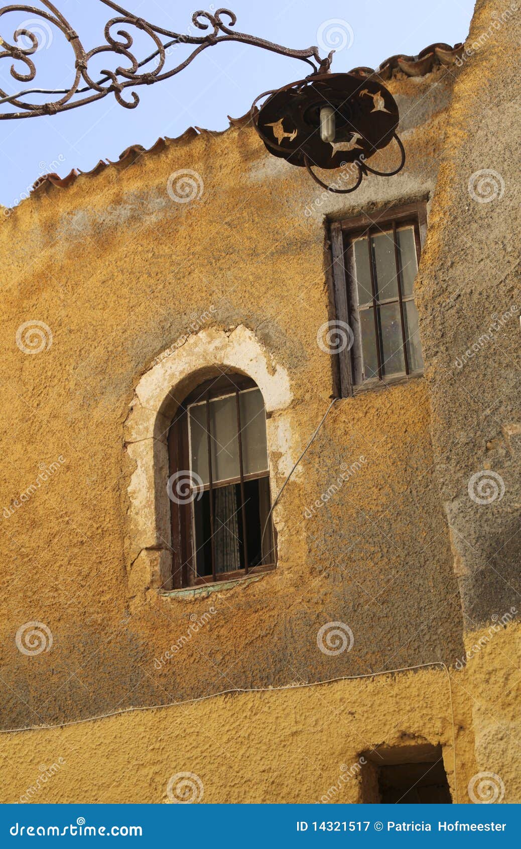 Yellow Wall of House in Greece Stock Image Image of bright, building