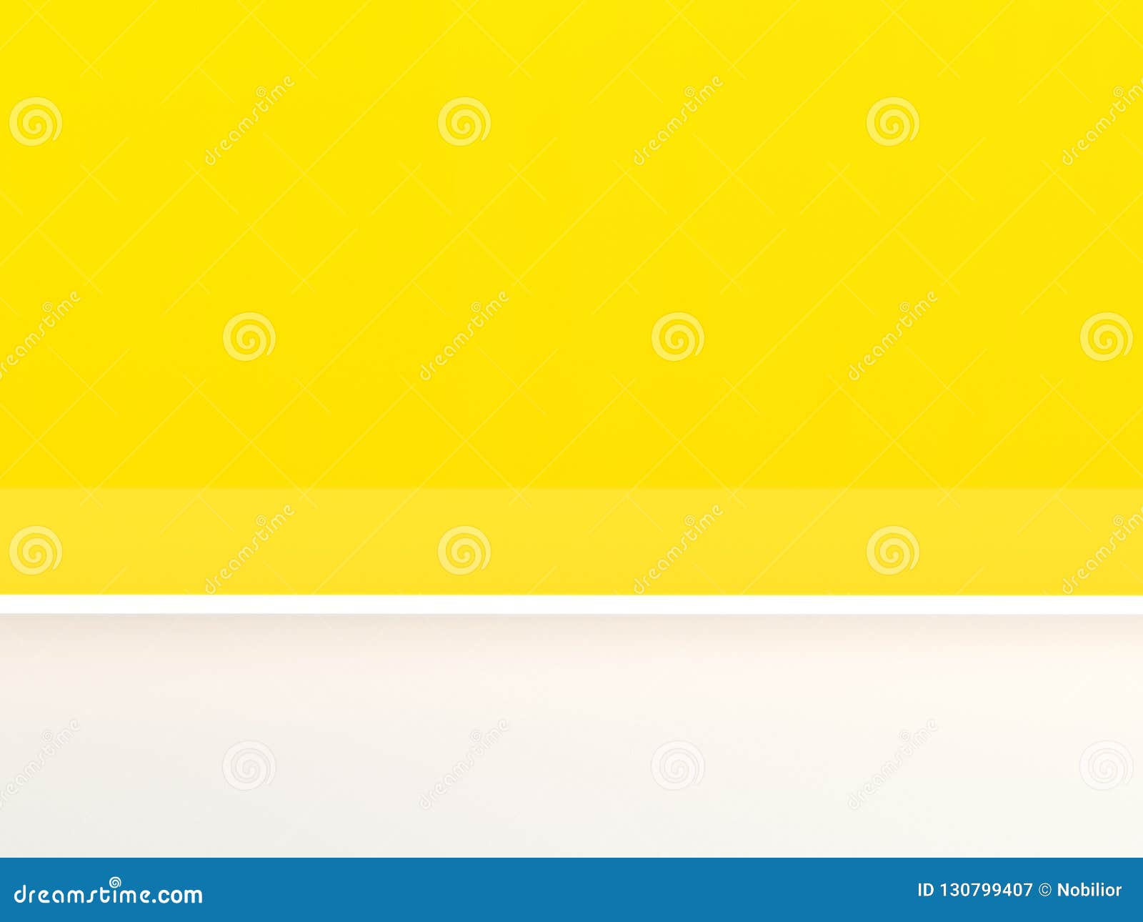 Yellow Wall and White Floor. Stock Illustration Illustration of