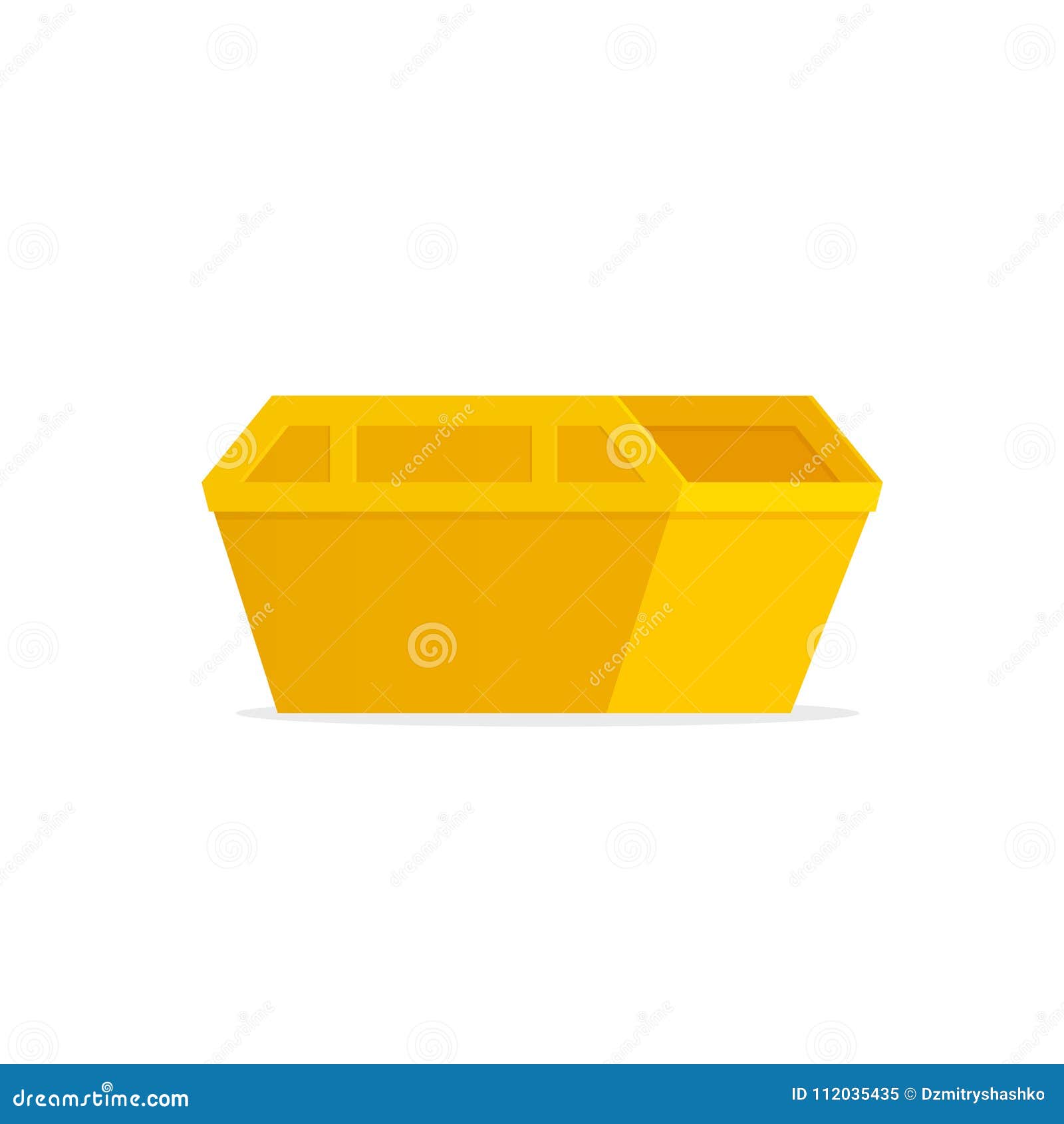 yellow waste skip bin
