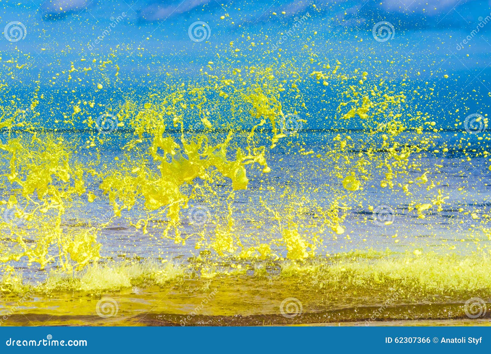 Yellow water droplets stock photo. Image of movement 62307366
