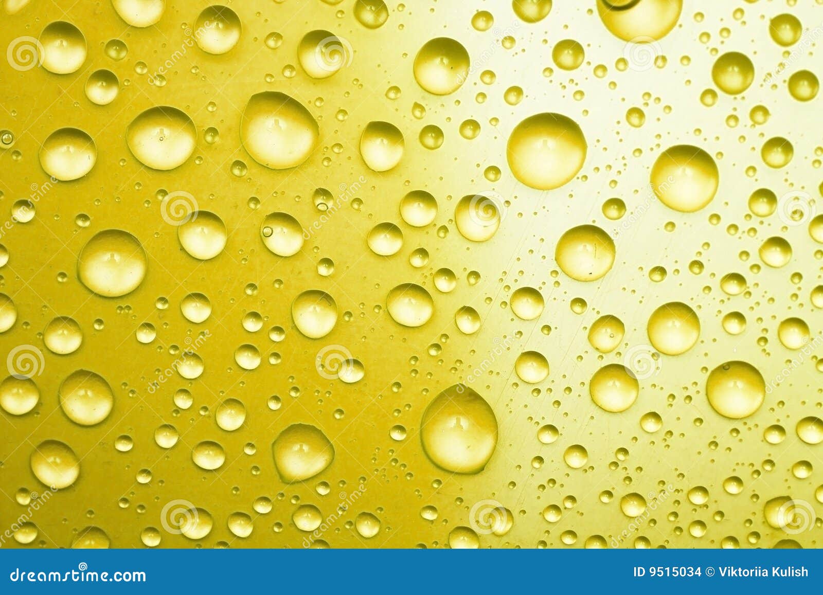 Yellow water drops stock photo. Image of bubbles, fresh 9515034