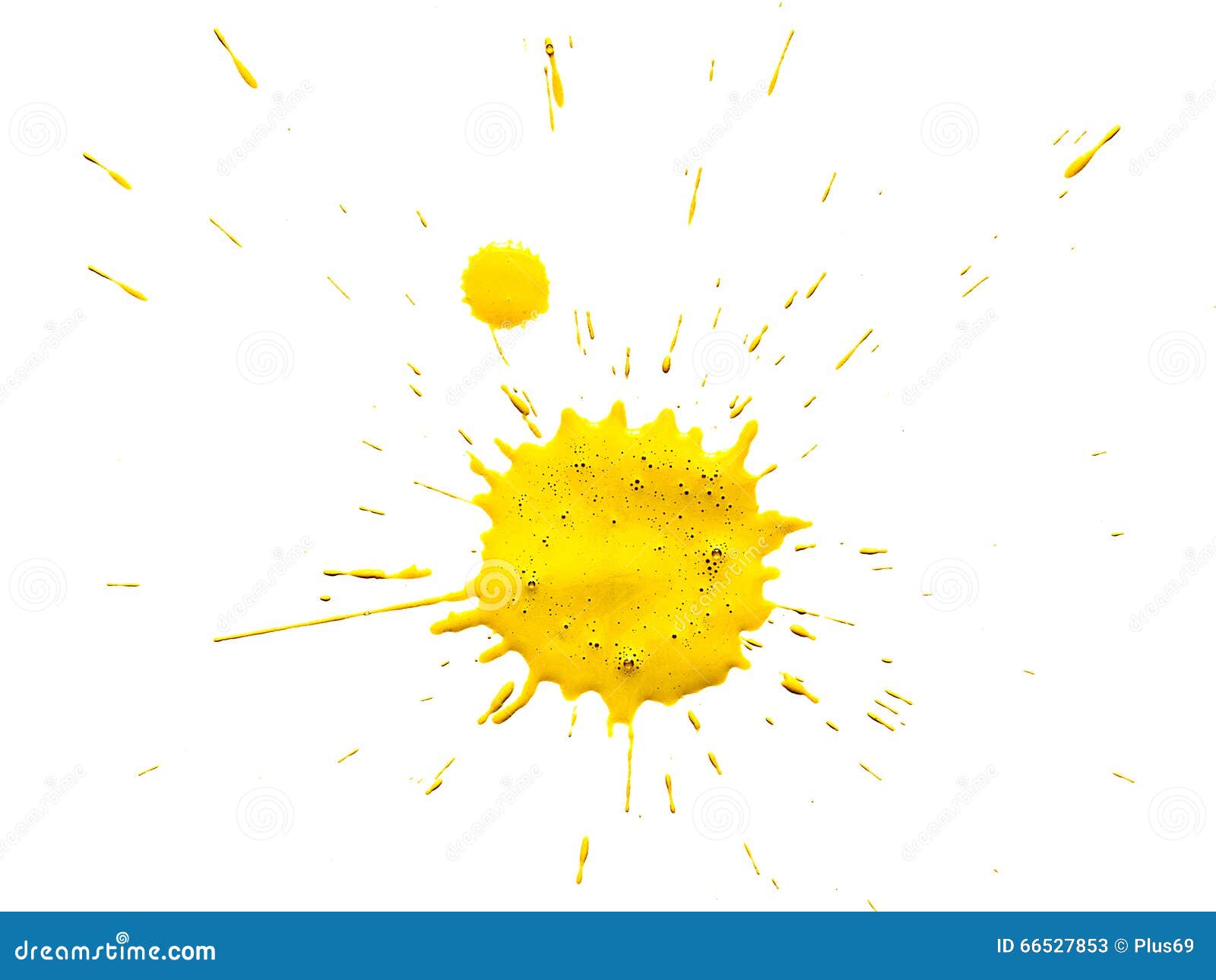 Yellow Watercolor Stain on a White Background Stock Image Image of