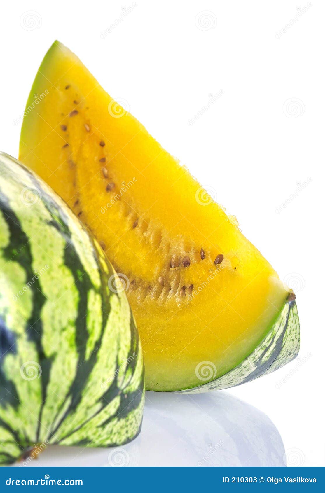 Yellow watermelon stock image. Image of crisp, juicy, green 210303