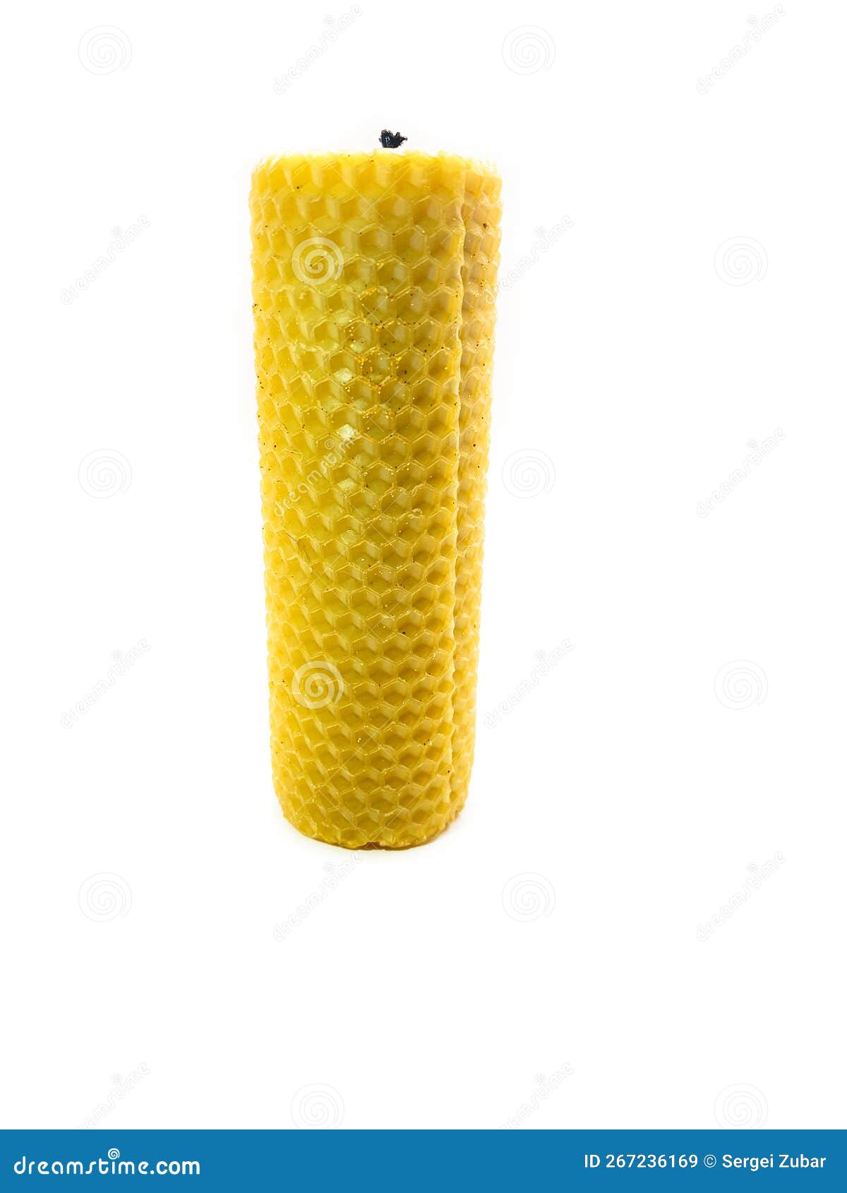 Yellow Wax Candle Isolated on White Background. Stock Image Image of depilation, decor 267236169