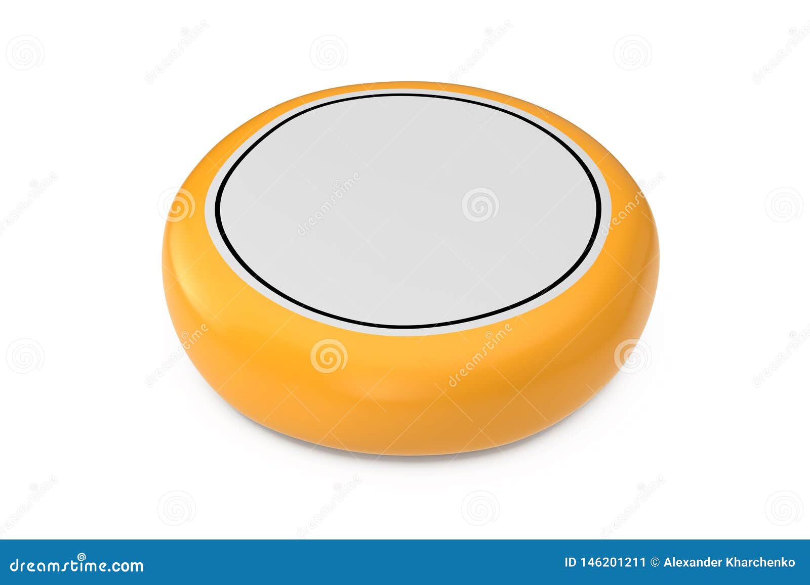 Download Yellow Wheel Of Wax Cheese With Blank Label For Your ...