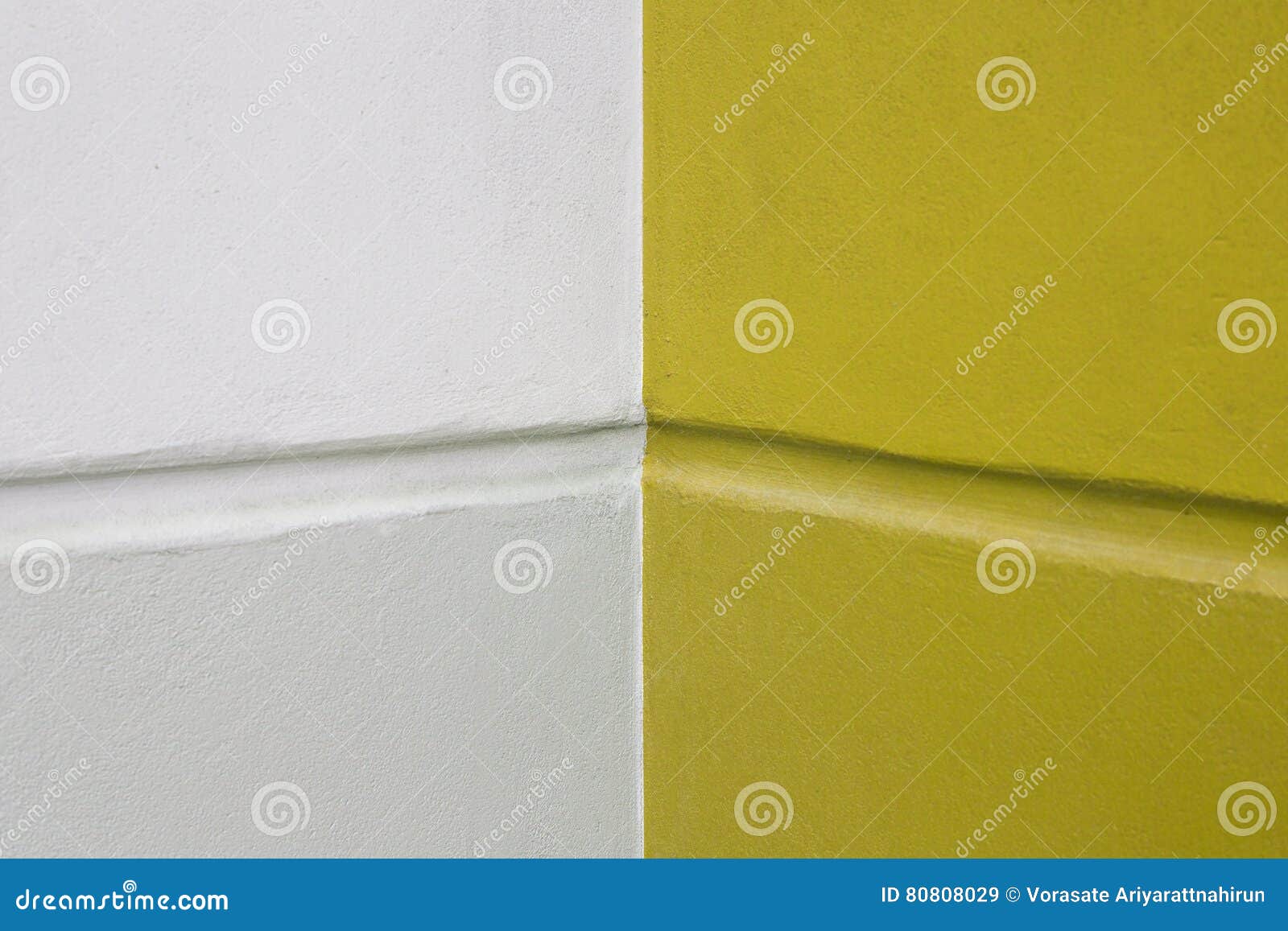 Yellow and White Painted on Cement Stock Image Image of build