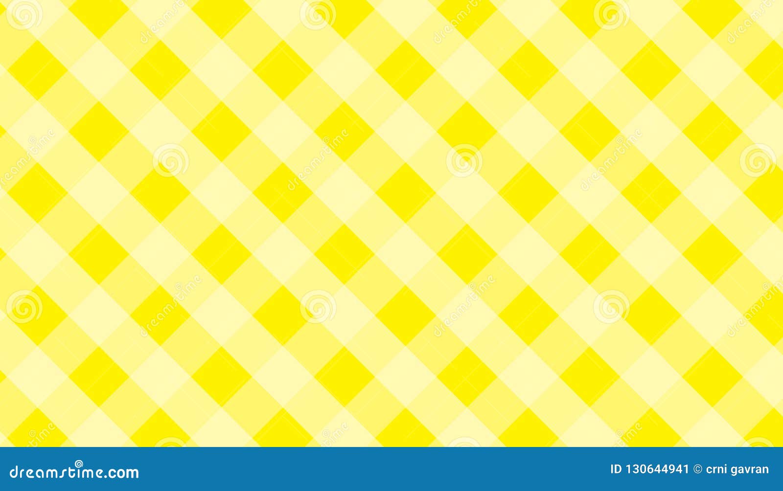 Yellow And White Tablecloth Gingham Checkered Background Vector