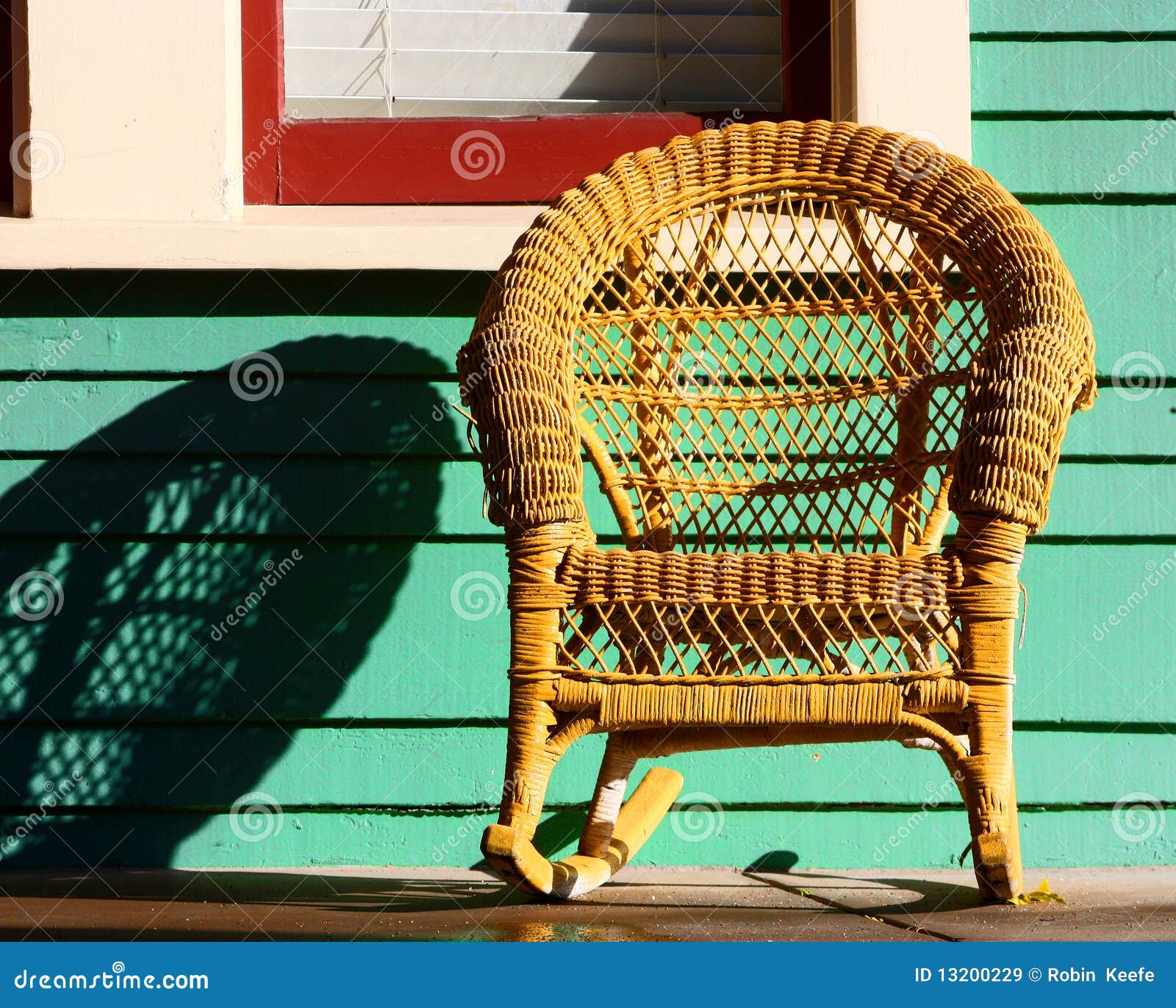 Yellow Wicker Chair stock image. Image of seasons, vintage 13200229