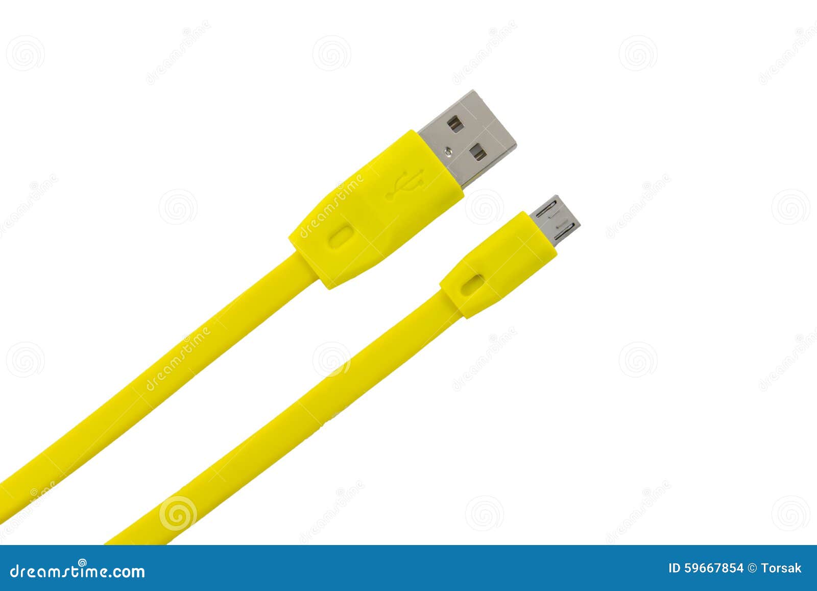 Yellow wire USB stock photo. Image of equipment, plug 59667854