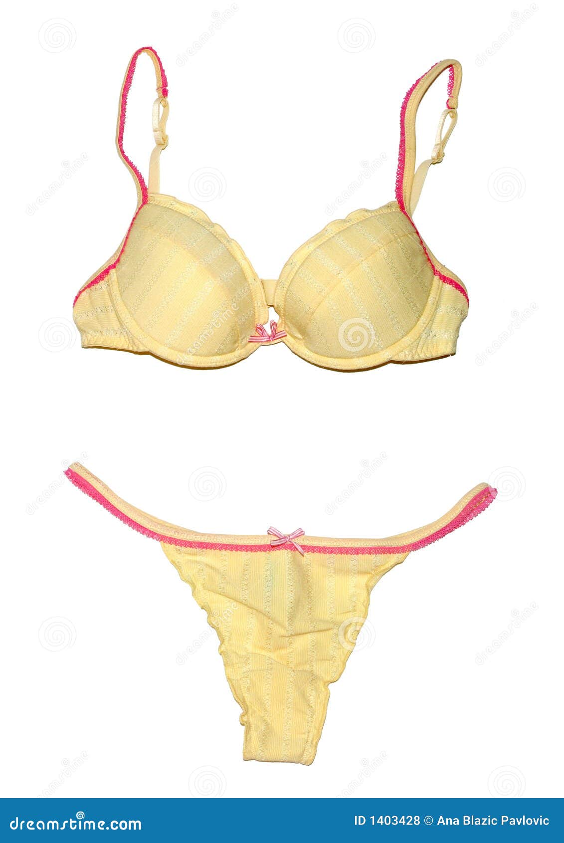 Yellow women s underwear stock photo. Image of love, string 1403428