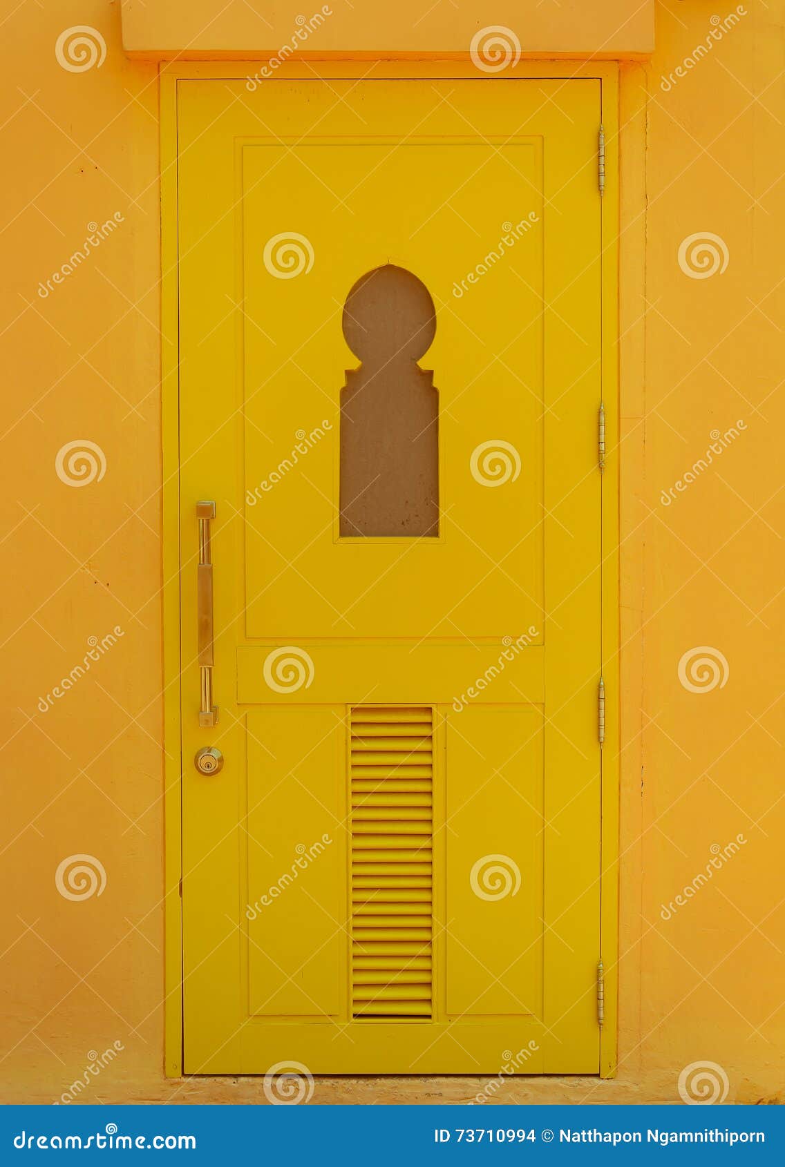 Yellow wood door stock photo. Image of background, architecture 73710994