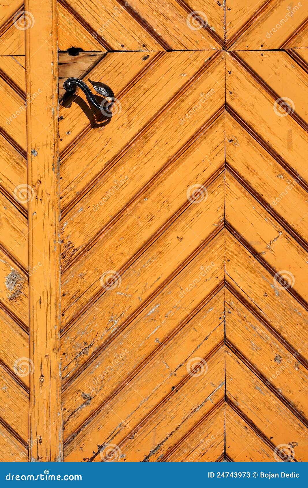Yellow wooden door stock image. Image of retro, outdoor 24743973