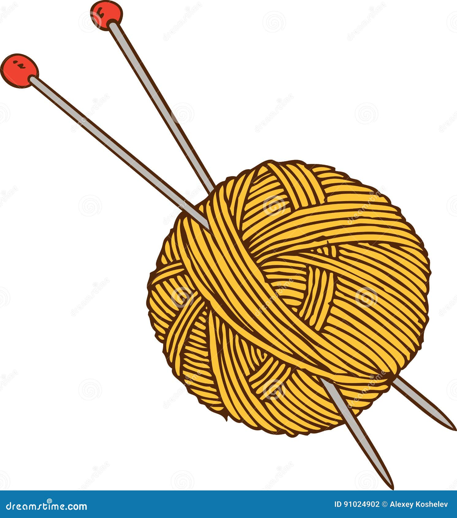 Yellow Yarn Ball Stock Illustrations 462 Yellow Yarn Ball Stock