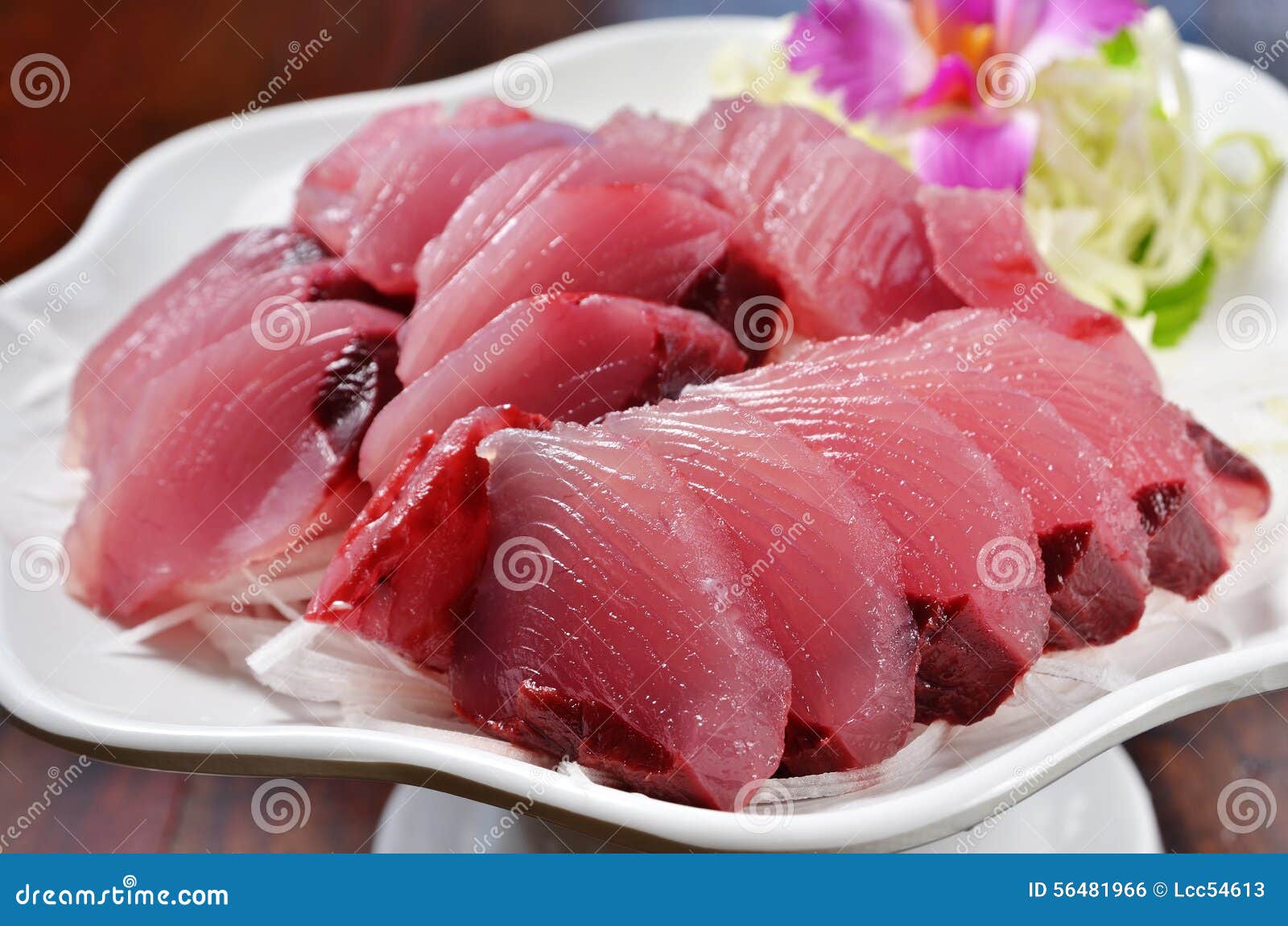 Yellowfin tuna sashimi stock photo. Image of meat, nutrition 56481966