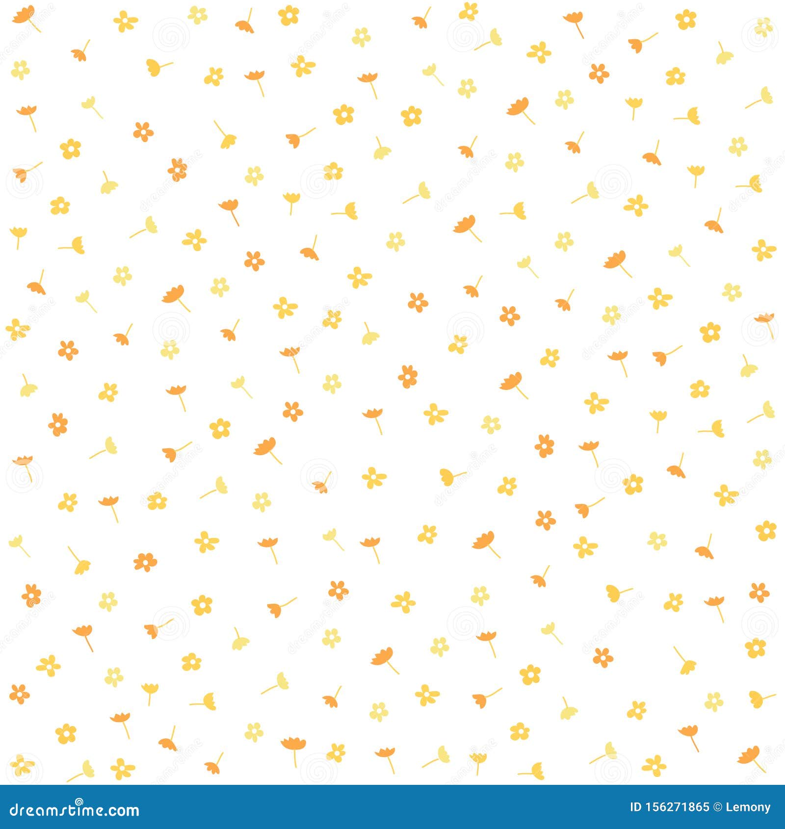 Seamless Yellow Flowers Floral Pattern Stock Vector - Illustration of ...
