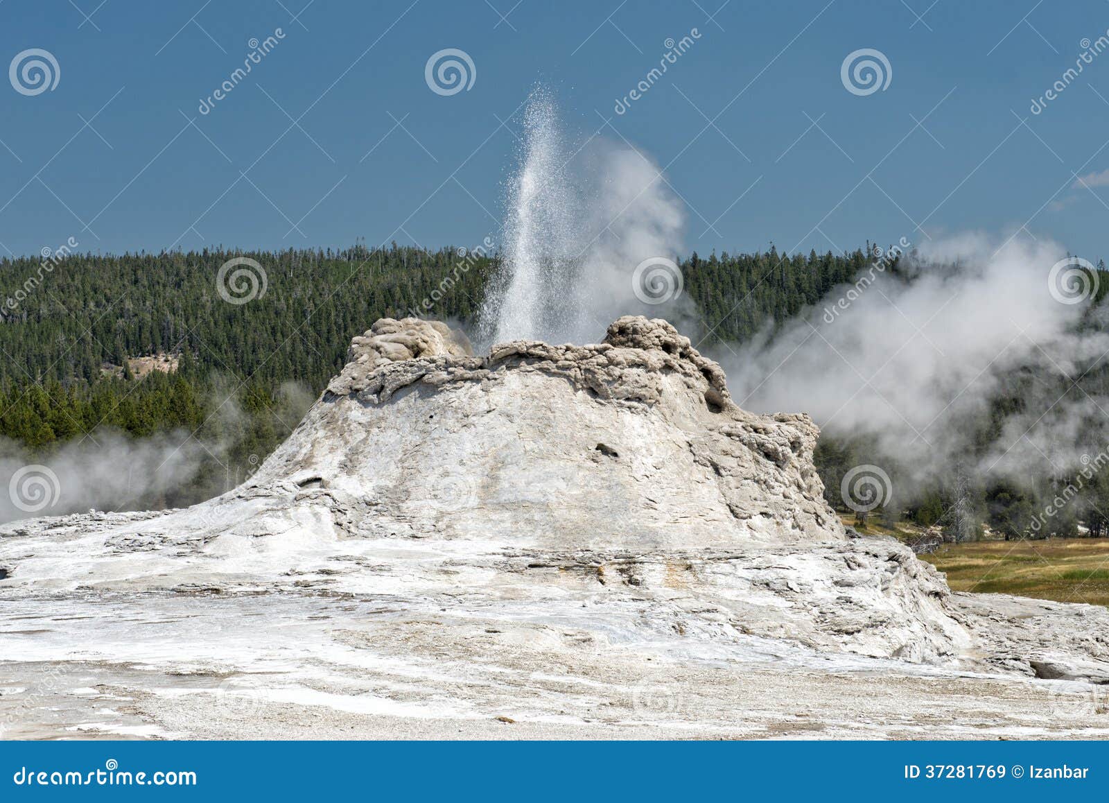 Yellowstone geyser stock image. Image of volcanic, spring 37281769