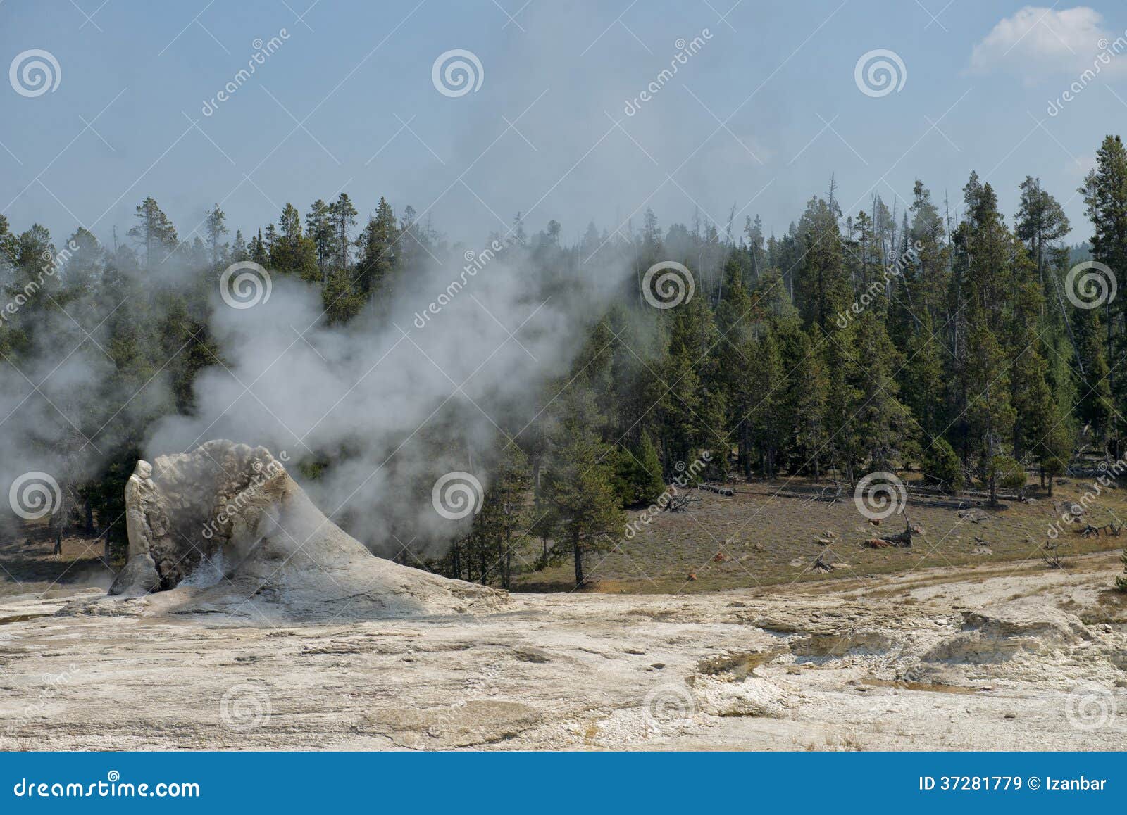 Yellowstone geyser stock image. Image of faithful, erupting 37281779