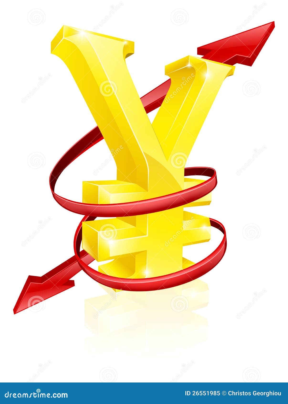 Yen exchange rate concept stock vector. Illustration of increase - 26551985 