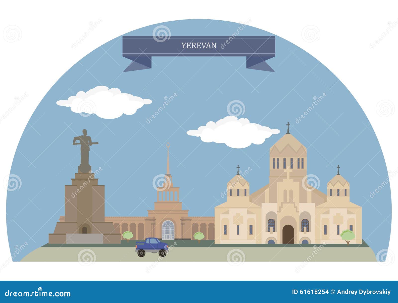 Yerevan, Armenia stock vector. Illustration of famous 61618254