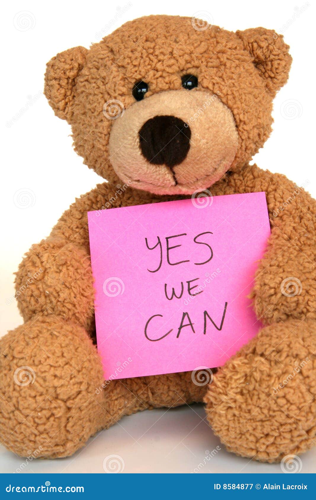 Yes we can bear stock image. Image of happiness, help - 8584877