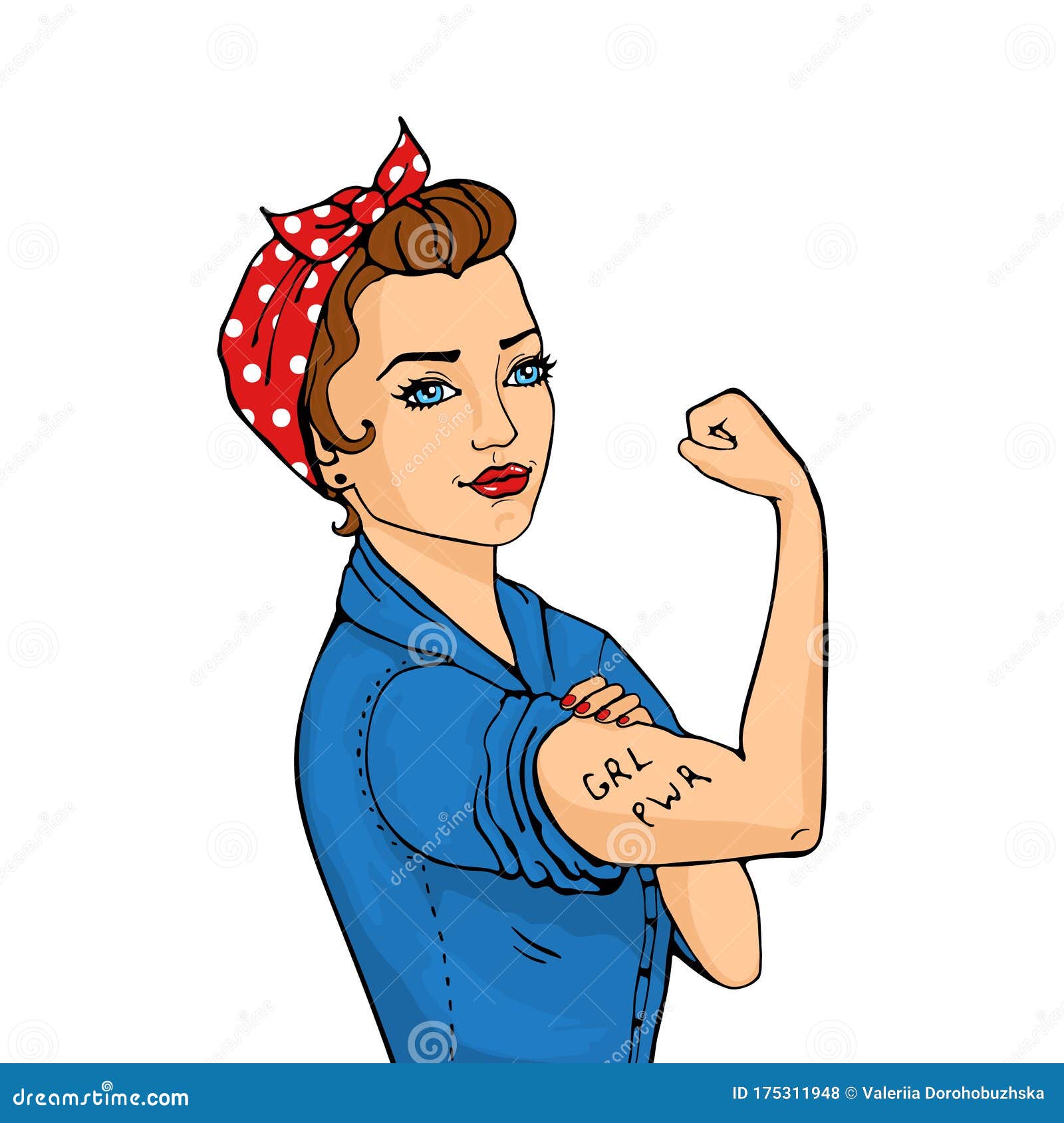 We can do it symbol of female power woman rights Vector Image