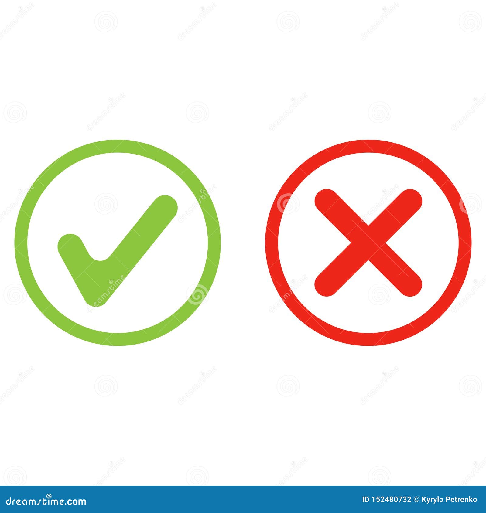 Yes No Green And Red Icon Vector Stock Vector Illustration Of