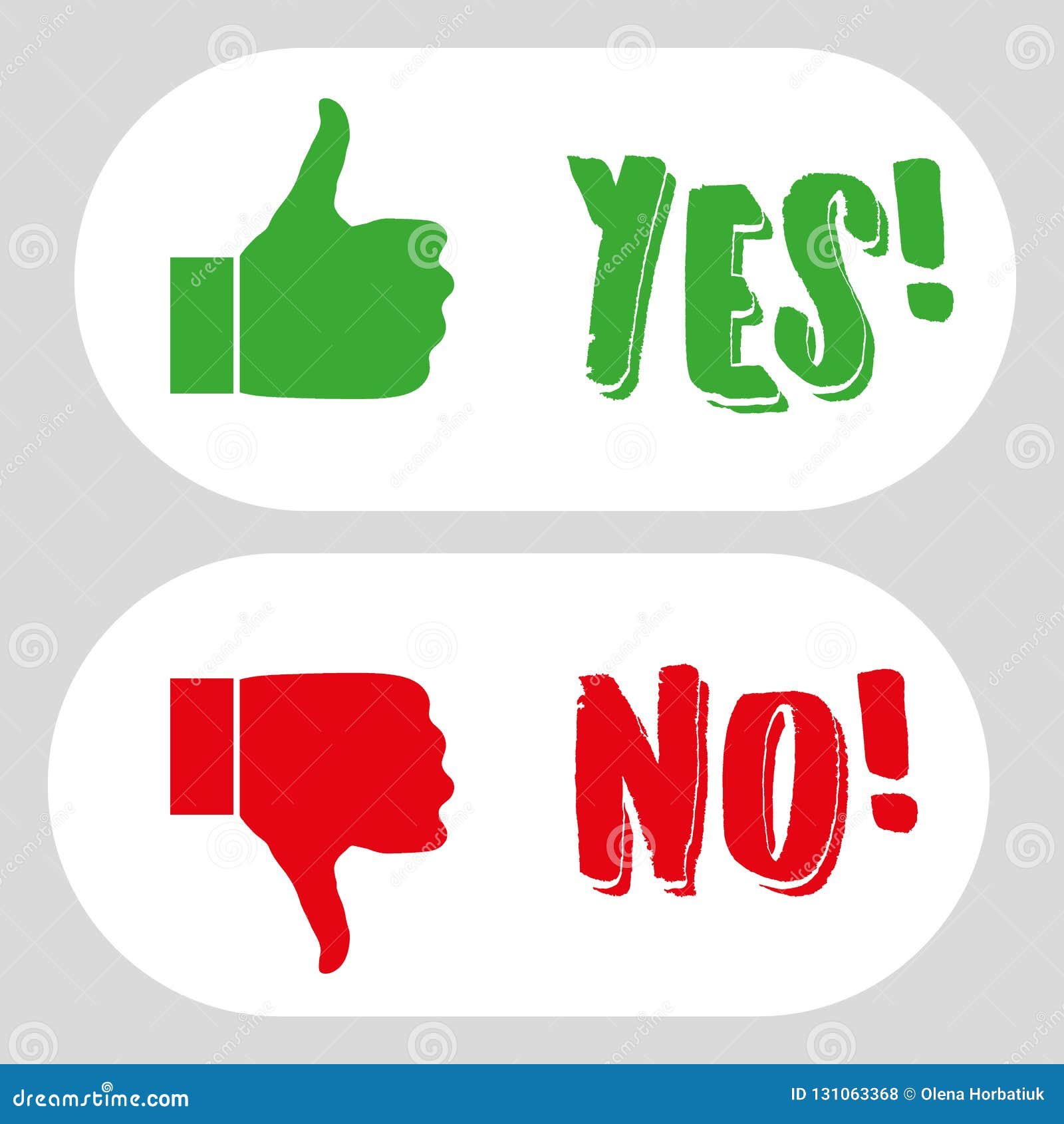 Yes No Thumbs Up Down Stock Illustrations 151 Yes No Thumbs Up Down Stock Illustrations Vectors Clipart Dreamstime