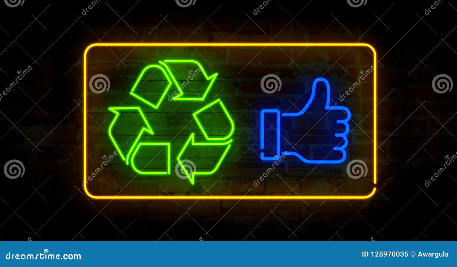 Yes for recycling stock illustration. Illustration of bulb 128970035