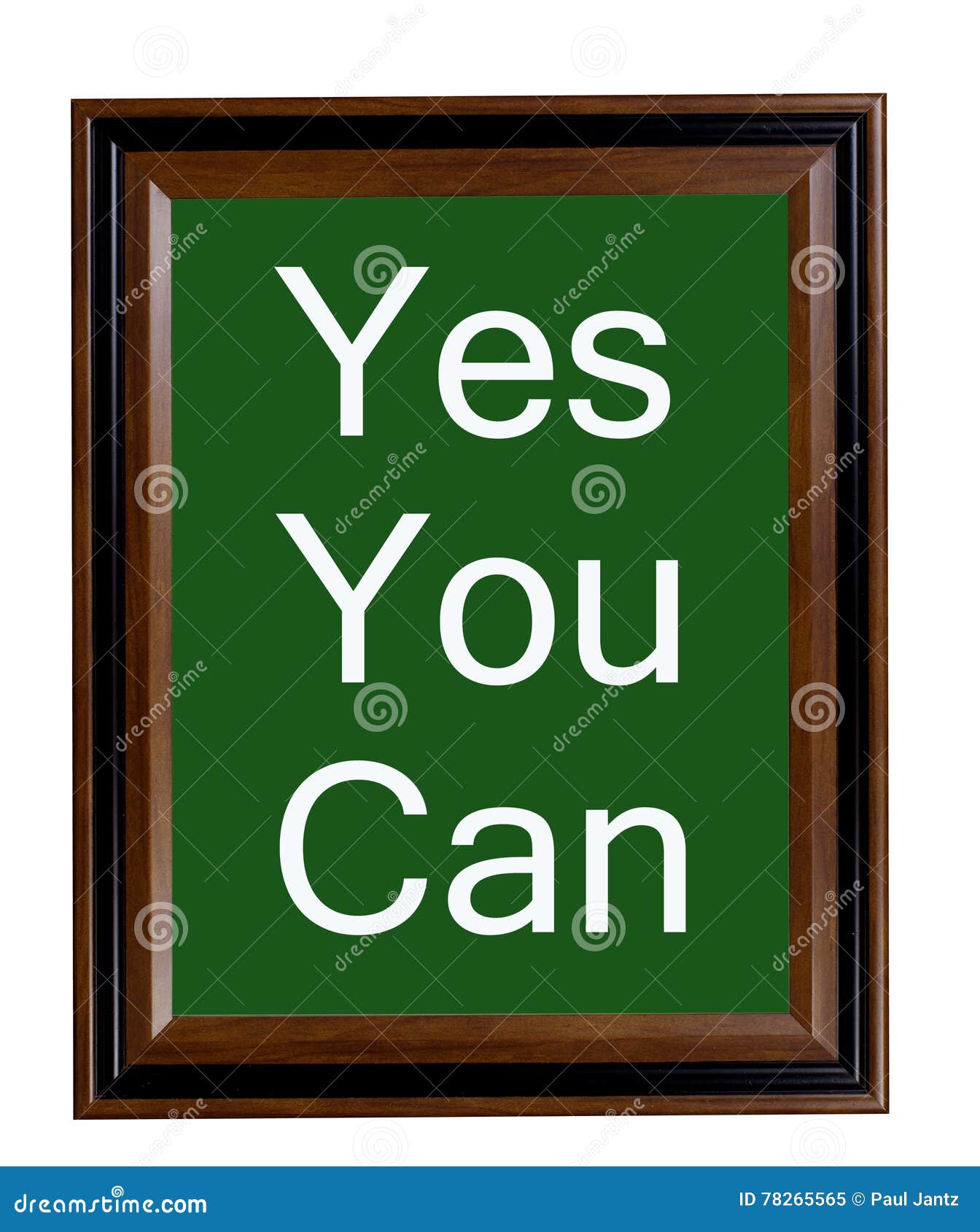 Yes You Can sign stock image. Image of motivate, border 78265565