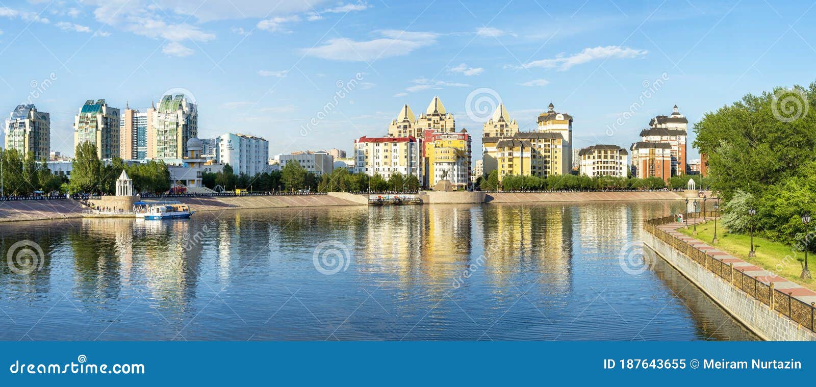 Yesil River. Nur-Sultan Astana the Capital of the Republic. Photo Taken ...