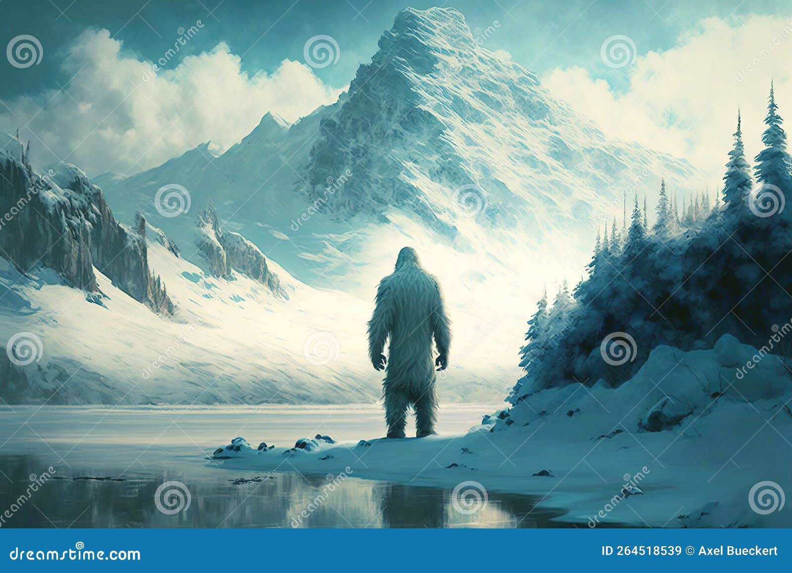 Yeti Or Abominable Snowman 3d Illustration Stock Photo - Download