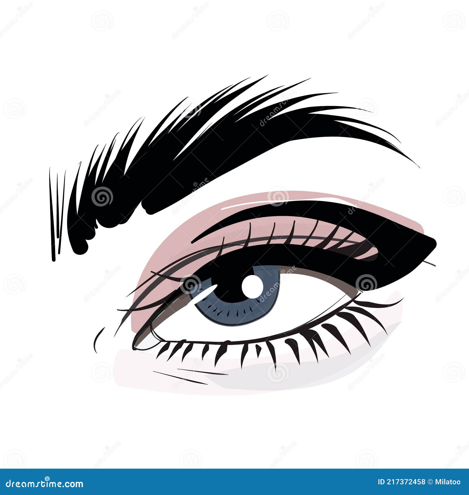 Beaux Yeux Cils Stickers Muraux Maquillage Filles Yeux Sourcils