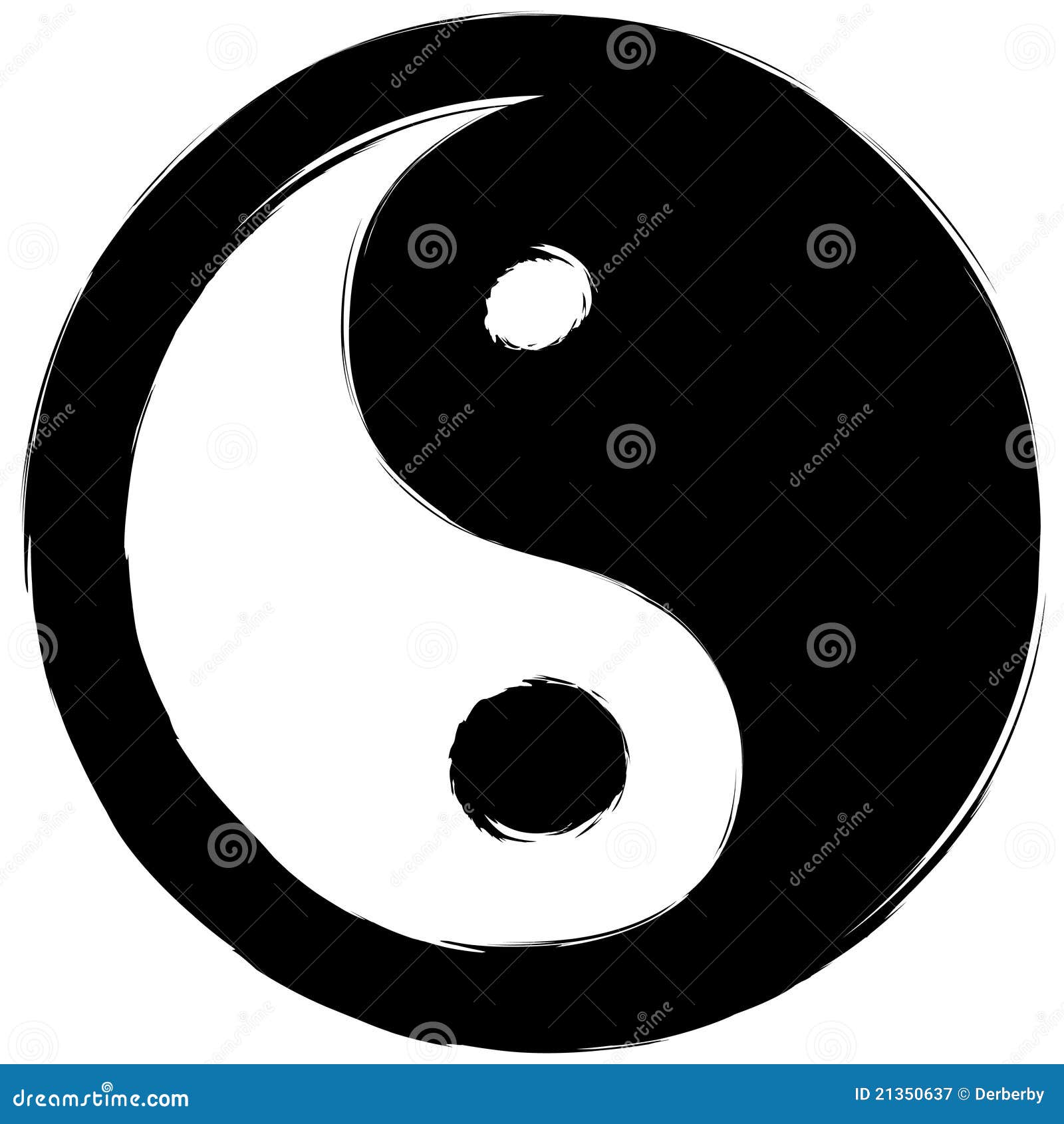 Yin Yang Hand Drawn Symbol. Vector | CartoonDealer.com #131005266
