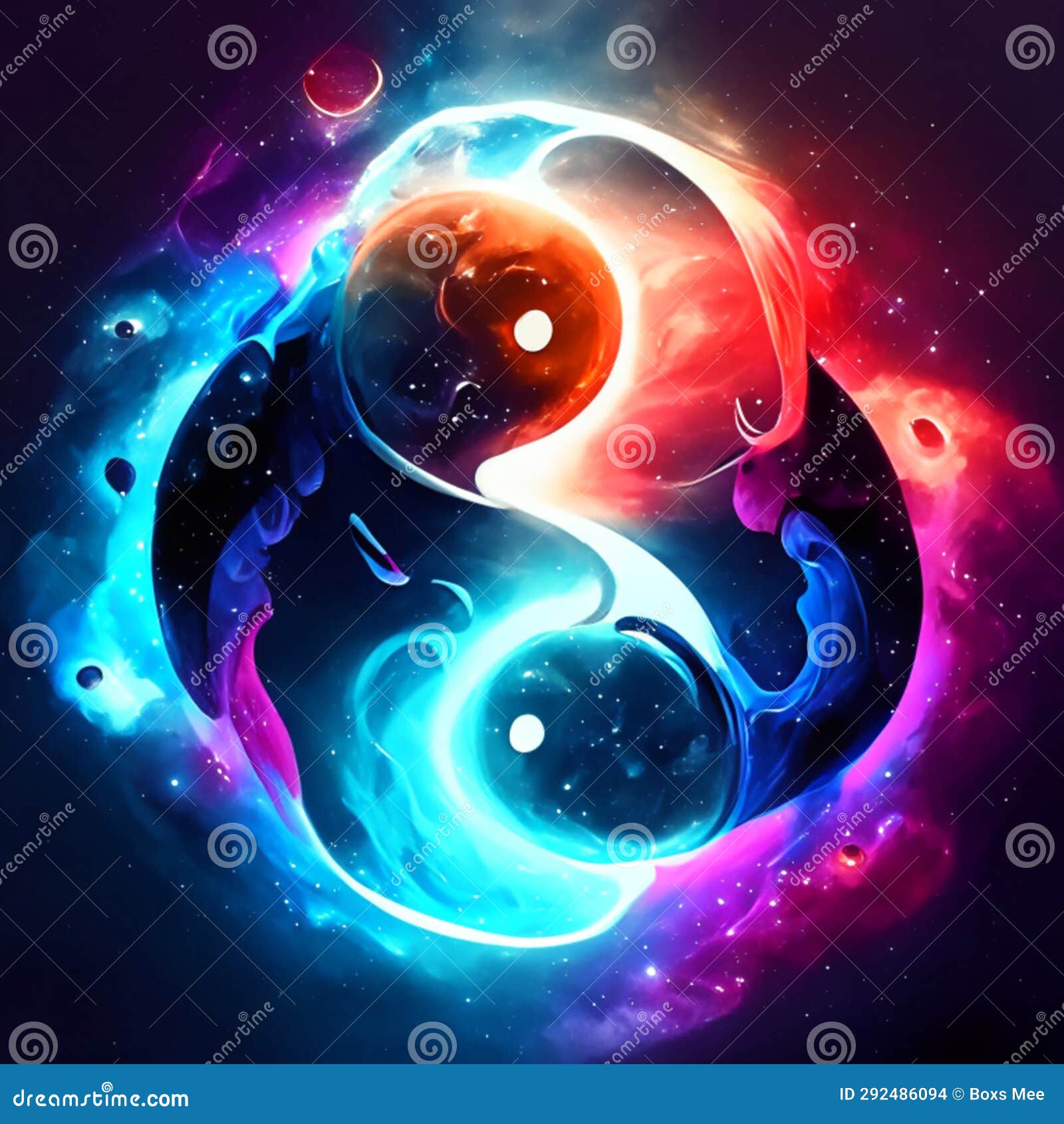 Yin and Yang Abstract Background. Vector Illustration for Your Design