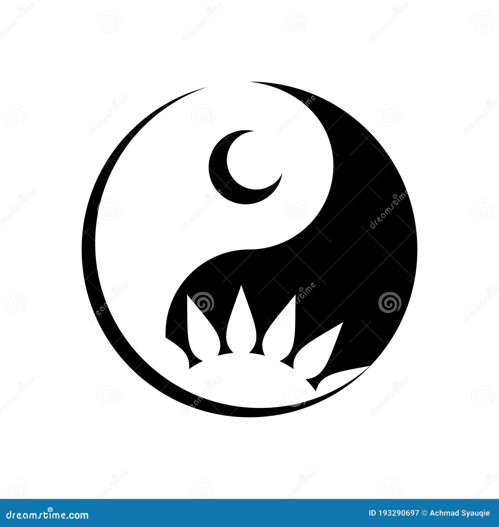 Yin Yang Day Night Logo Creative Concept Stock Vector - Illustration of  beauty, circle: 193290697