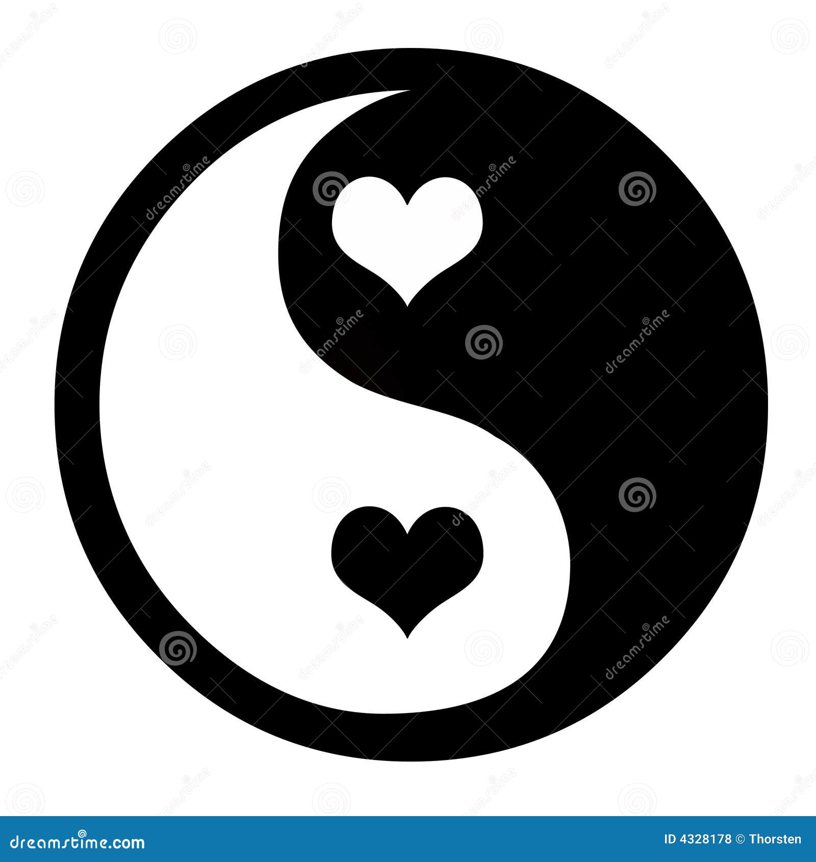 Yin Yang With Hearts Stock Photo | CartoonDealer.com #4328178