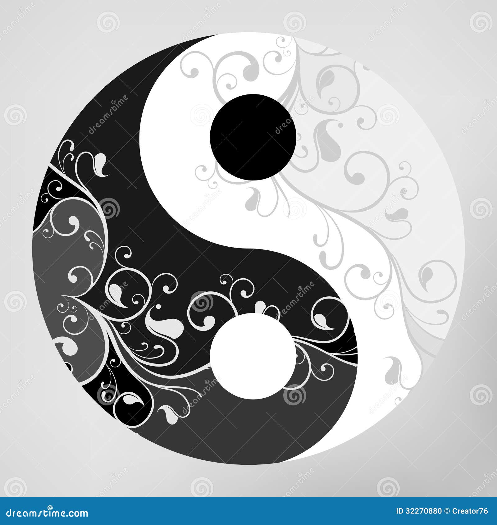 Yin yang pattern symbol stock vector. Illustration of 