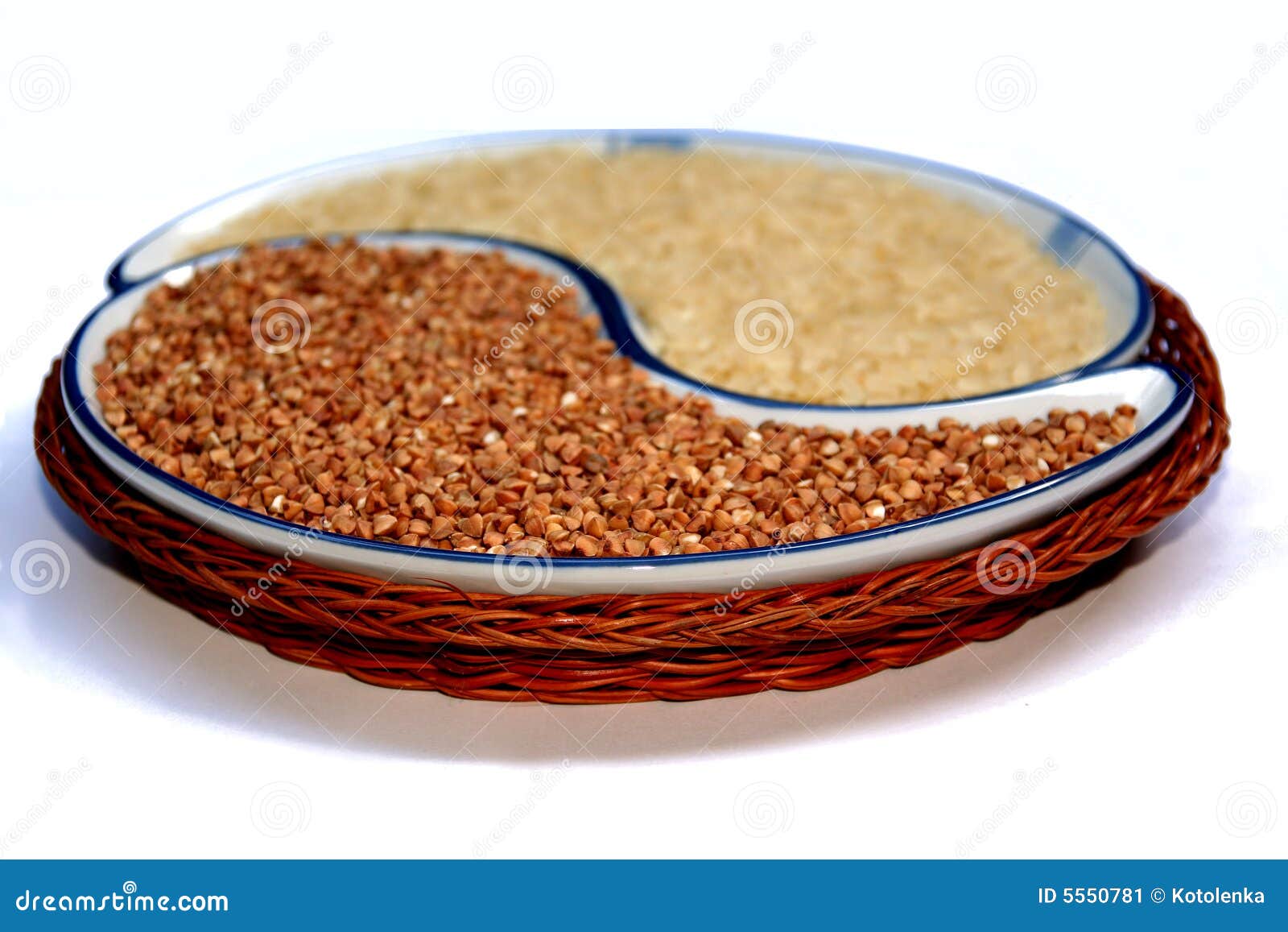 Yin and Yang, Rice and Buckwheat Stock Image Image of dietary