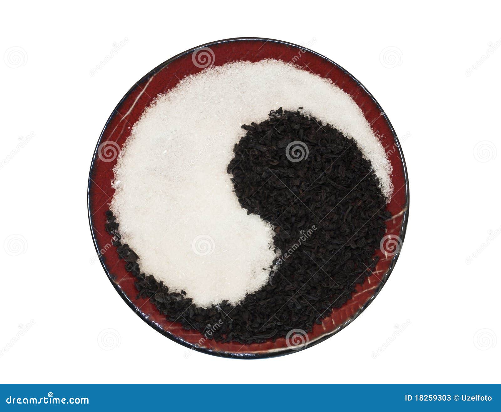 Yin And Yang Of Sugar And Tea Stock Photos Image 18259303
