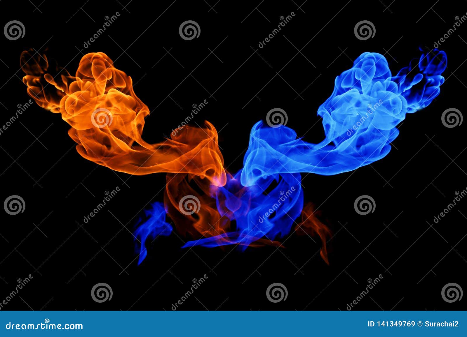 Yin Yang Symbol Fire And Ice Background Stock Image Image Of Health Esoteric