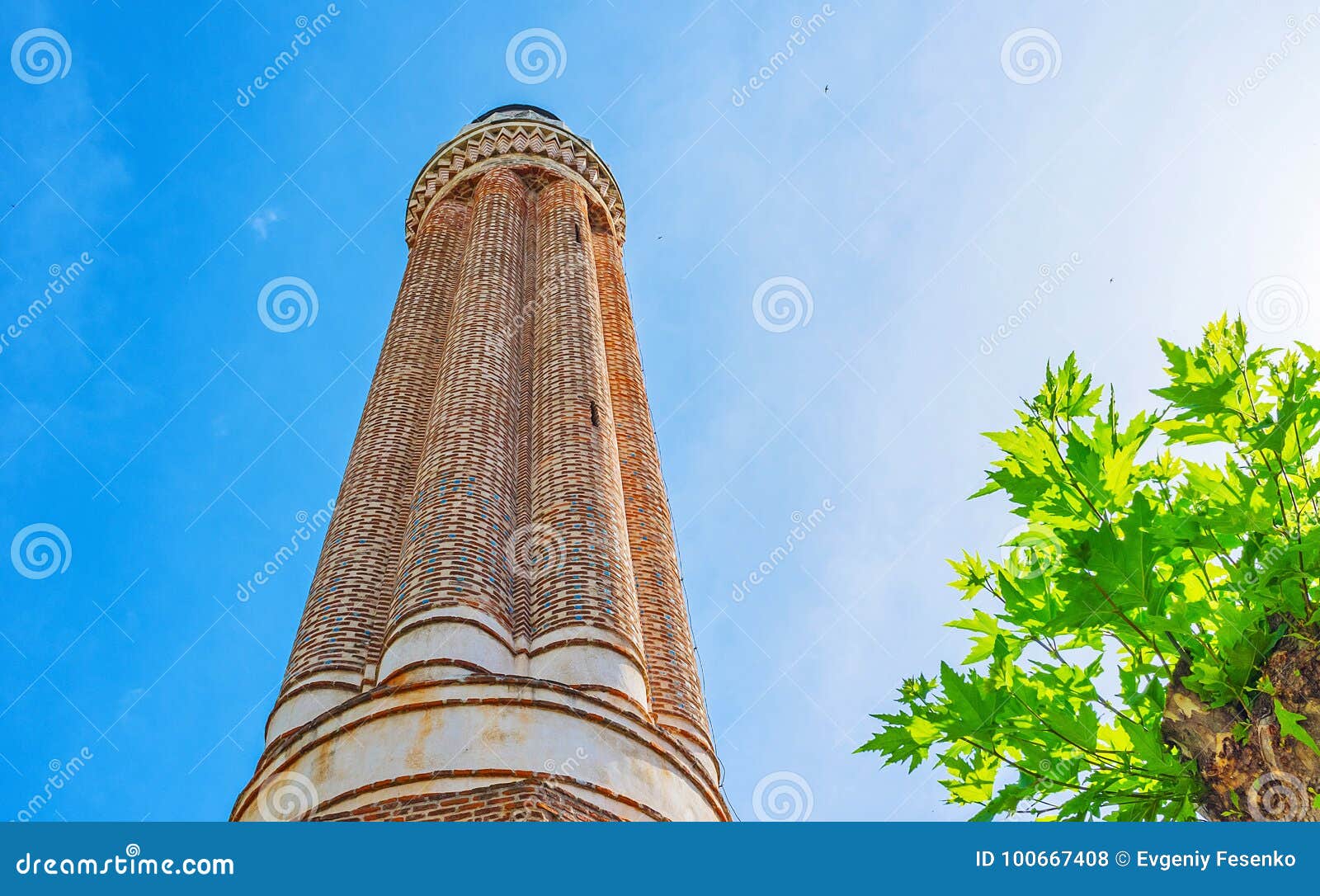 yivliminare alaaddin, ulu mosque`s minaret in antalya