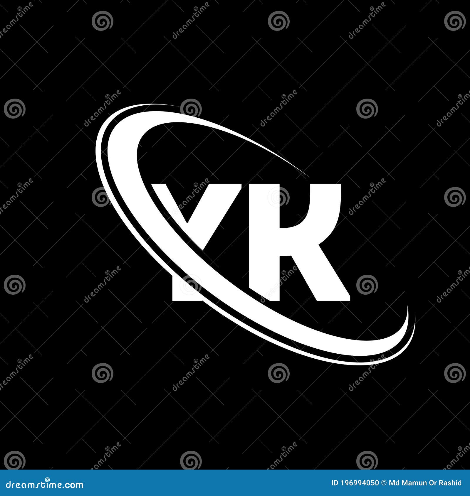 Yk Logo Y K Design White Yk Letter Yk Y K Letter Logo Design Stock Vector Illustration Of