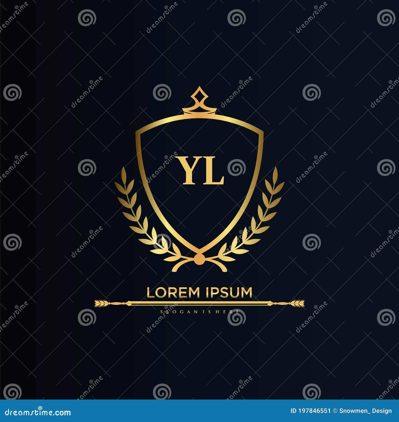 Initial yl logo design template creative letter Vector Image