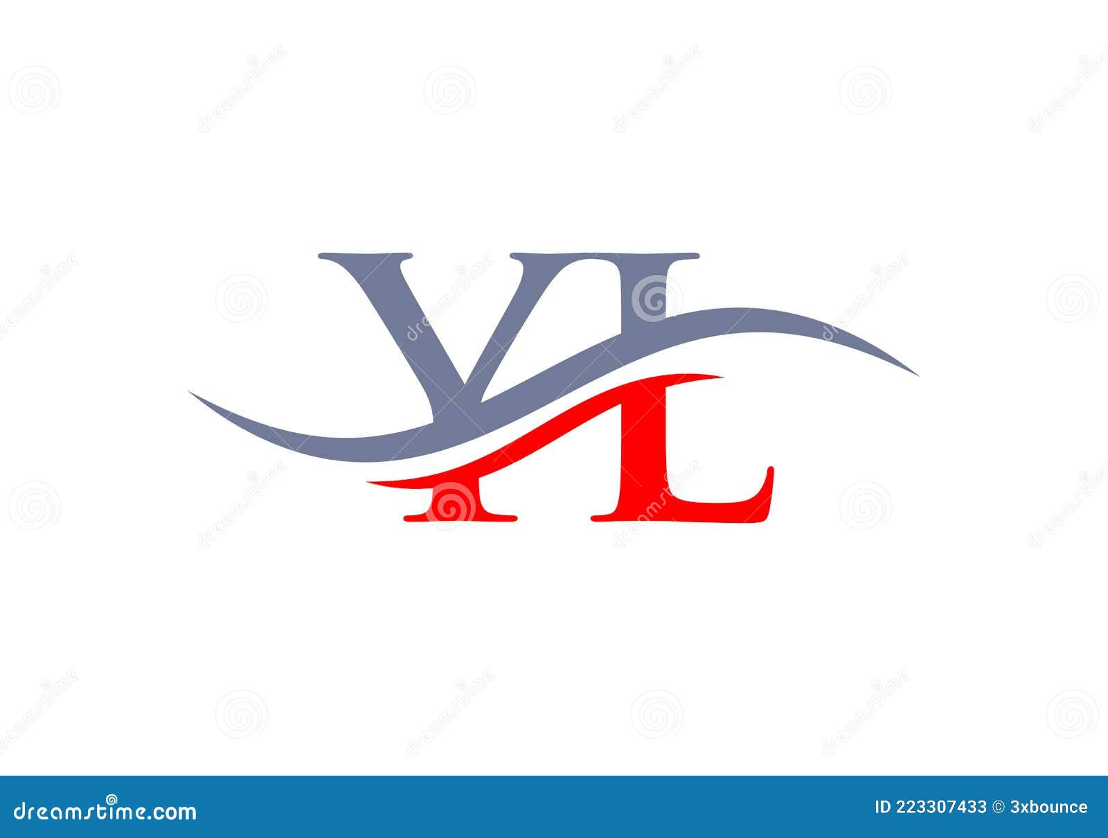 Yl logo monogram with triangle and hexagon modern Vector Image